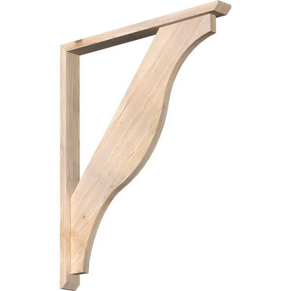 Ekena Millwork Funston Slat Smooth Bracket w/ Offset Brace, Douglas Fir, 3 1/2"W x 36"D x 44"H BKT0402X36X44FST06SDF - main